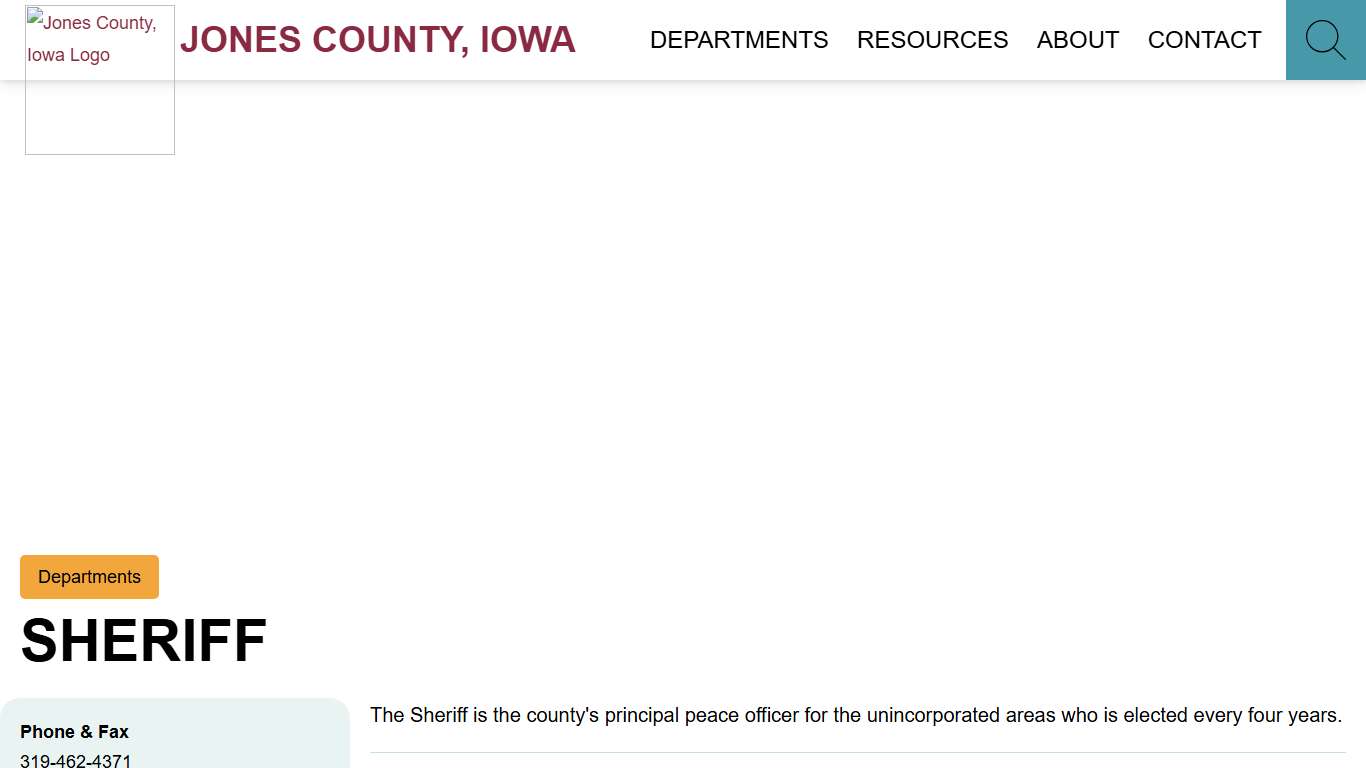 Sheriff of Jones County, Iowa